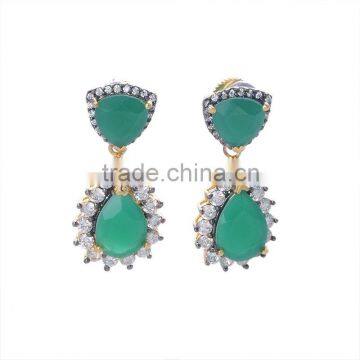 Latest Design Fancy Colorful CZ Stud Earrings ER-641-940 (2)