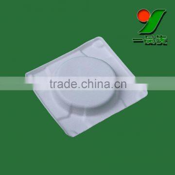 GRHEN Supply Pulp Molded 1 Bottle Folded Rice Wine Trays,Biodegradable Rice Wine Bagasse Pulp Packaging Tray photo-4