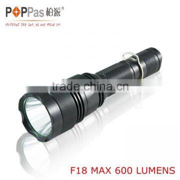 POPPAS F18 T6 10w high powerful reflector rechargeable led flashlight