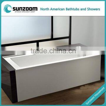 SUNZOOM UPC/cUPC certified 3 wall aclove apron bathtub, 2016 new skirt bathtub, america standard apron bathubs