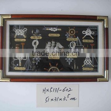 wall mounted wooden decoration nautical frame