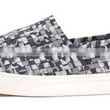 Handmade Elastic Woven Slip On Casual Shoes Men