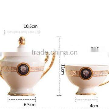 Top Class Golden Porcelain Royal Fine Bone China Turkish Coffee Set photo-6