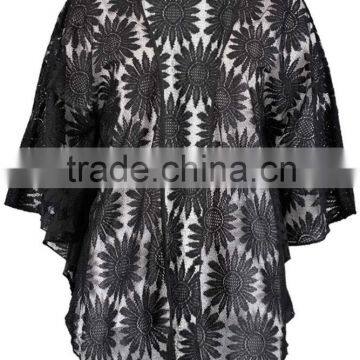 Lace crochet kimono for women