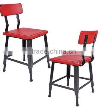 AKKS WOODEN SEAT AND BACK REST INDUSTRIAL DINING CHAIR SET