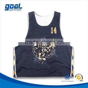 Cheap Custom College Cool Design Youth Reversible Lacrosse Pinnies for Sale