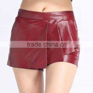 Women's mature woman leather skirt&brand leather skirts