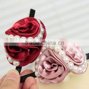 Hot Lovely Wedding Roses With S Simulated Pearl Barrettes Hairclip Bridal For Women Girls Hair Accessories