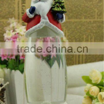 Led Water Filled Christmas Light Battery Operated Flameless Christmas Santa Clau Light Christmas Vners for Decoration photo-2