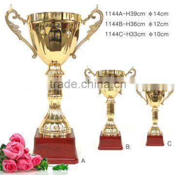 Three sizes custom trophy metal award cup