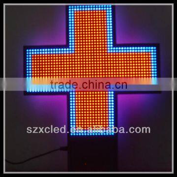 Double sides RB(Red and blue two color) P16-800x800mm pharmacy outdoor sign