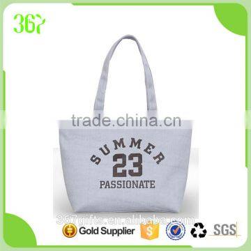 Simple Design Canvas Tote Big Shopping Handbag Women's Bag photo-2
