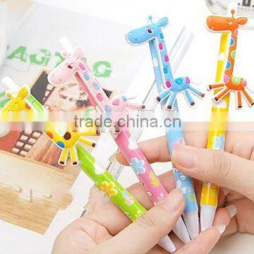 Cartoon giraffine shape ball pens cute promotional advertising ballpoint pen                        
                                                Quality Choice