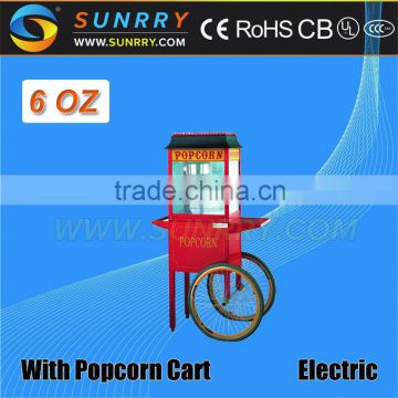 Commercial automatic caramel making air popping professional popcorn machine with cart