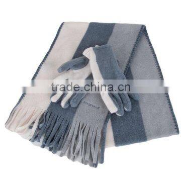 polar fleece scarf and glove