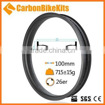 CarbonBikeKits FB100 100mm tubuless carbon fat bike rim