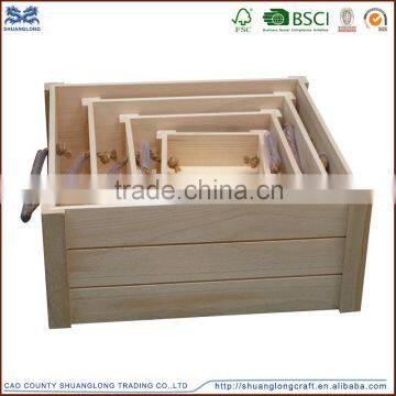 Wooden Vintage Storage Crates Apple Wine Boxes photo-2