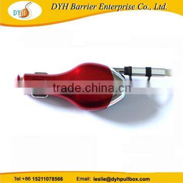 High-speed Usb Port Car Chargers Mini Dual Retractable Usb Car Charger for Iphone photo-5