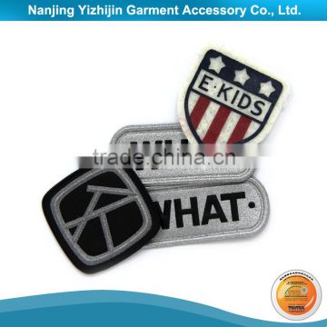 silicone soft rubber iron on garment label