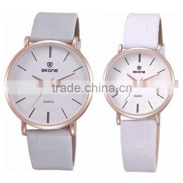2016 Hot Selling Date Calendar Leather Watch Pair Quartz Couple Watch Set photo-3
