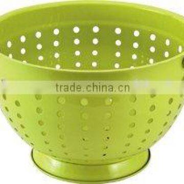 metal fruit basket green