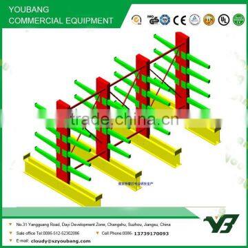 Hot sell best price multi level long span heavy duty warehouse double side cantilever rack, storage rack (YB-WR-C37)