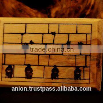 Olive Wood Carved Magnet. Made in Jerusalem