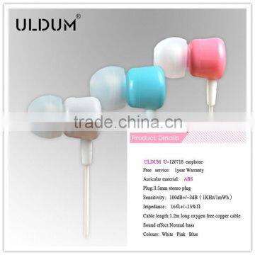 colorful funny free sample earphones for iphone 5 with microphone