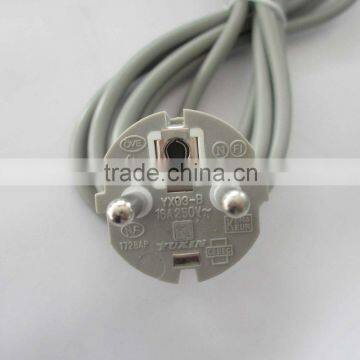 VDE approved CEE77 schuko european refrigerator power cord