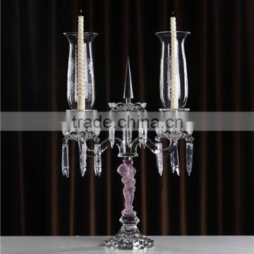 2016 wholesale pink 3 arm glass candelabra votive holder candle holders