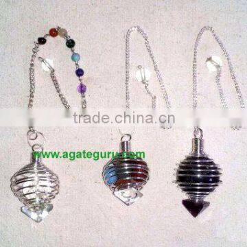 Chakra Ball Pendulums : Chakra Spiral Pendulums