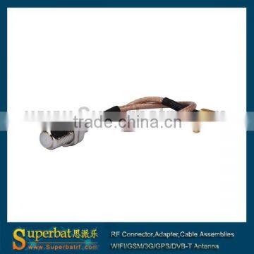 MCX male right angle to F female pigtail cable RG316 New Listing