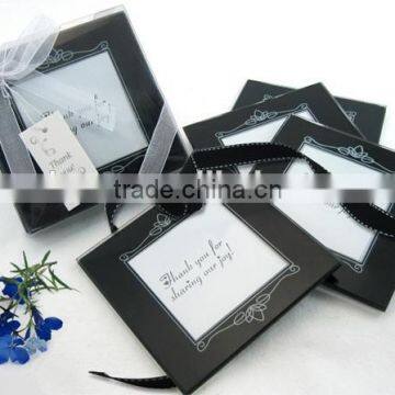 "Memories Forever" Glass Photo Coasters in Black