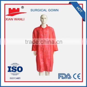 SMS/PP/PE reinforced disposable sterile non-woven hospital gowns for sale