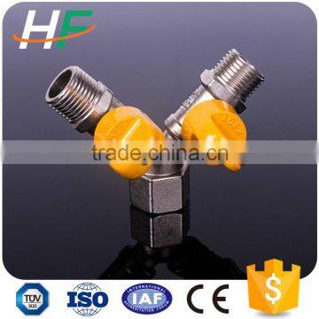  china supply brass 3 way gas ball valve brass