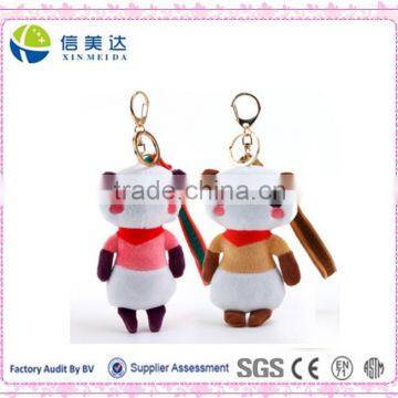 Custom soft plush panda keychain toy