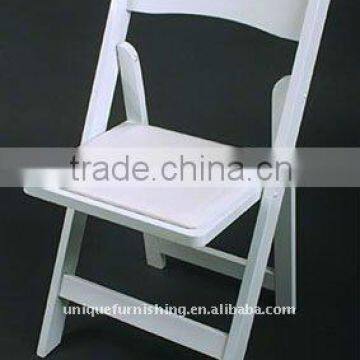 Wholesale padded white resin folding chair