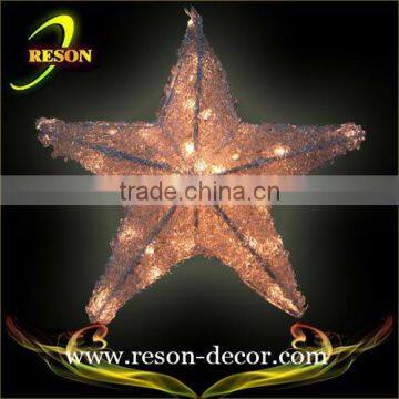 D:60cm white christmas metal star wall hanging