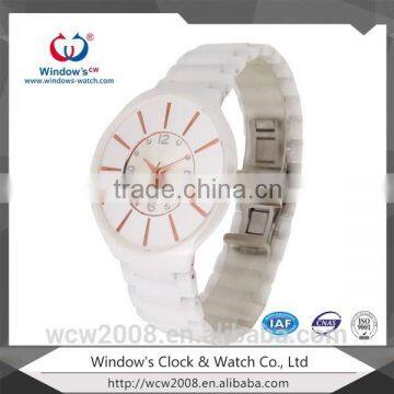Wholesale China Watch Stainless Steel Back Ceramic Watch