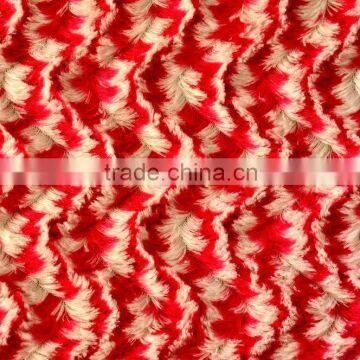 two tone color plush fabric