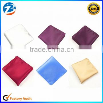 Factory Price Wedding Silk Solid Color Soft Pocket Square For Bridegroom                        
                                                Quality Choice