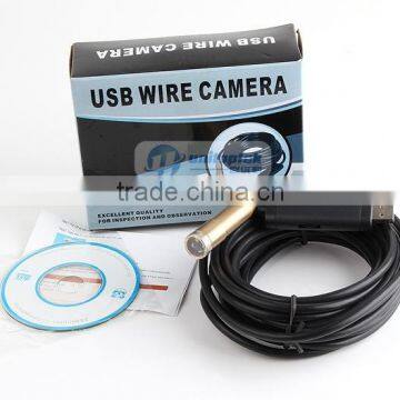 5m Waterproof USB Tube Wired Drain Inspection Camera Snake Camera Waterproof Wire Endoscope 4 White LEDs photo-5