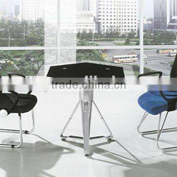 office furniture Hot Sale Modern Glass Coffee Table with Steel Appearance Europe Style Tea Table/PT-M004