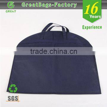 Customized wholesale cotton fabric extensions garment bag with suit hanger