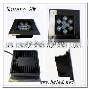 IP68/ 9W LED Square Inground Light/ underground lighting