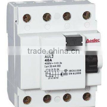 AUL2 type AC 4P Electrical Switch MCB RCCB