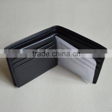 RFID Blocking Leather Bifold Wallet for Men Black
