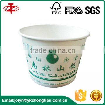 FDA Standard Single Wall Disposable PLA Coated Paper Bowl for Food