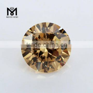 Wholesale Machine Cut Round Brown Cubic Zirconia