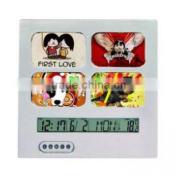 square lcd photo frame clock RL041